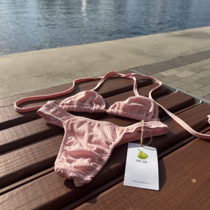 Light pink ribbon bikini The First Bite Dream by Pear Brazilian swimwear