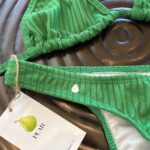 green ribbon bikini The First Bite Classic by Pear Brazilian swimwear