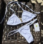 White Sun Dipped Classic bikini by Pear minimal Brazilian swimwear