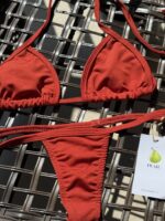 Orange Sun Dipped Bold bikini by Pear minimal Brazilian swimwear