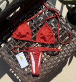 Orange Sun Dipped Bold bikini by Pear minimal Brazilian swimwear