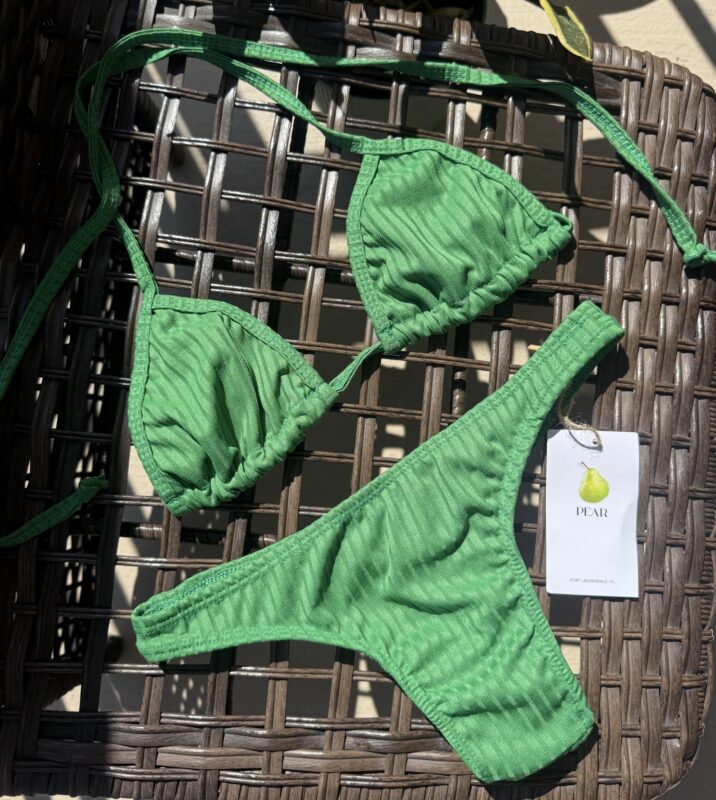 Green ribbon bikini The First Bite by Pear Brazilian swimwear