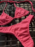 Neon Pink The First Bite Pop Bikini by Pear
