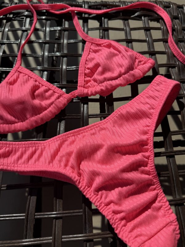 Neon Pink The First Bite Pop Bikini by Pear