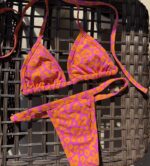 Brown tiger print bikini set by Pear