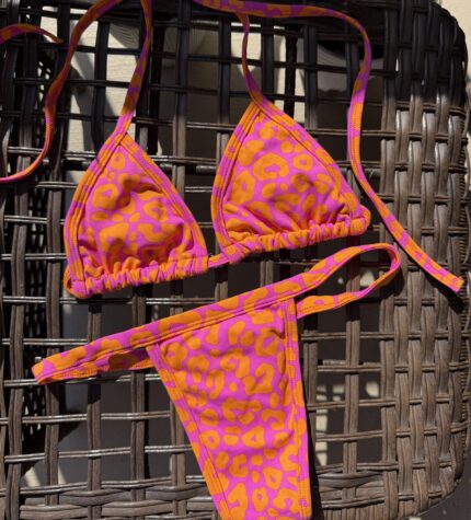 Brown tiger print bikini set by Pear