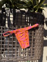 Pink orange leopard print bikini set by Pear