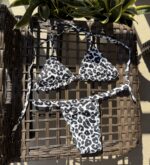 Black white leopard print bikini set by Pear