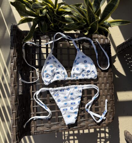 Greek eye print bikini Santorini set by Pear
