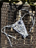 Blue palm print bikini Santorini set by Pear