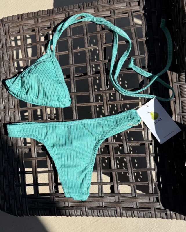 Green The First Bite Classic Bikini by Pear