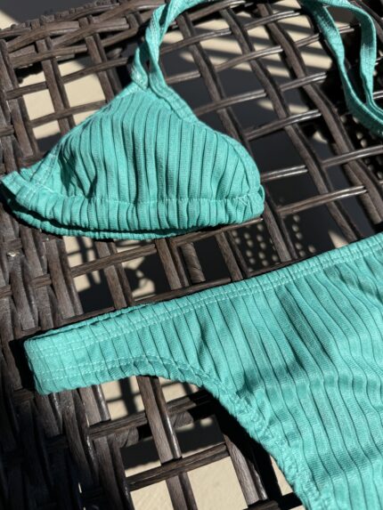 Green The First Bite Pop Bikini by Pear