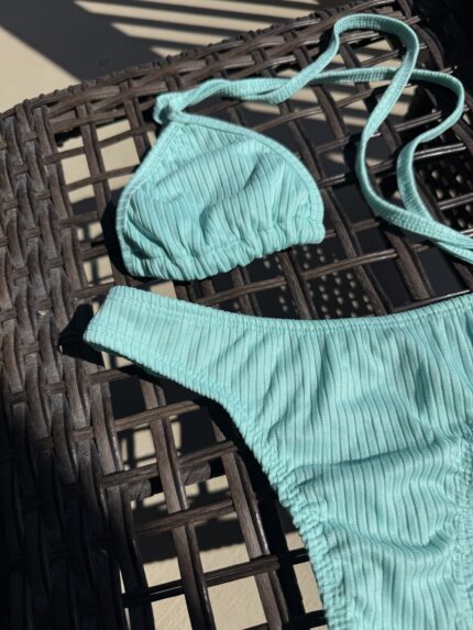 Light Green The First Bite Classic Bikini by Pear
