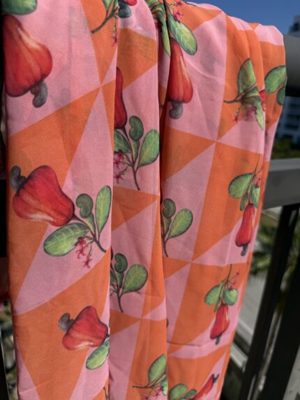 Pink tropical beach cover up Pear x Gabi Runz collaboration