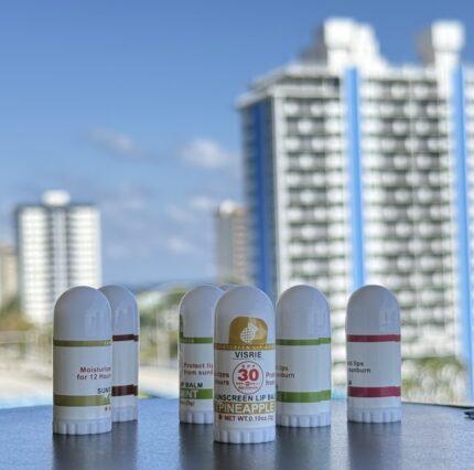 SPF sunscreen lip balm for sun protection and hydration by Pear