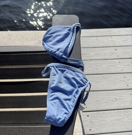 Blue Sun Dipped Light bikini by Pear minimal Brazilian swimwear