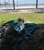 Green Sun Dipped Bold bikini by Pear minimal Brazilian swimwear