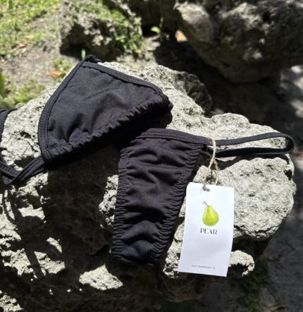 Black Brazilian bikini Sun Dipped by Pear